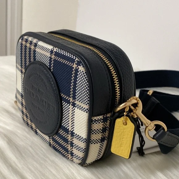 New๐Coach Mini Dempsey Camera Crossbody Bag And Coach Patch - Picture 3 of 10